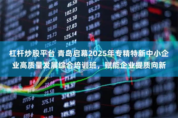 杠杆炒股平台 青岛启幕2025年专精特新中小企业高质量发展综合培训班，赋能企业提质向新